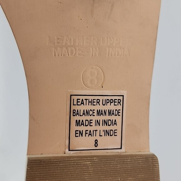 Seychelles Weekenders City Slicker Black Tan Leather Flat Thong Sandal Size 8 - Picture 10 of 12